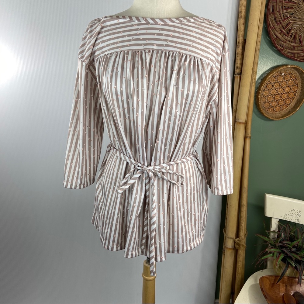 Vintage Tiger Lily Blouse Sz M Striped Boho Hippie